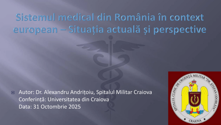 Sistemul medical din România în context european – Situația actuală și perspective